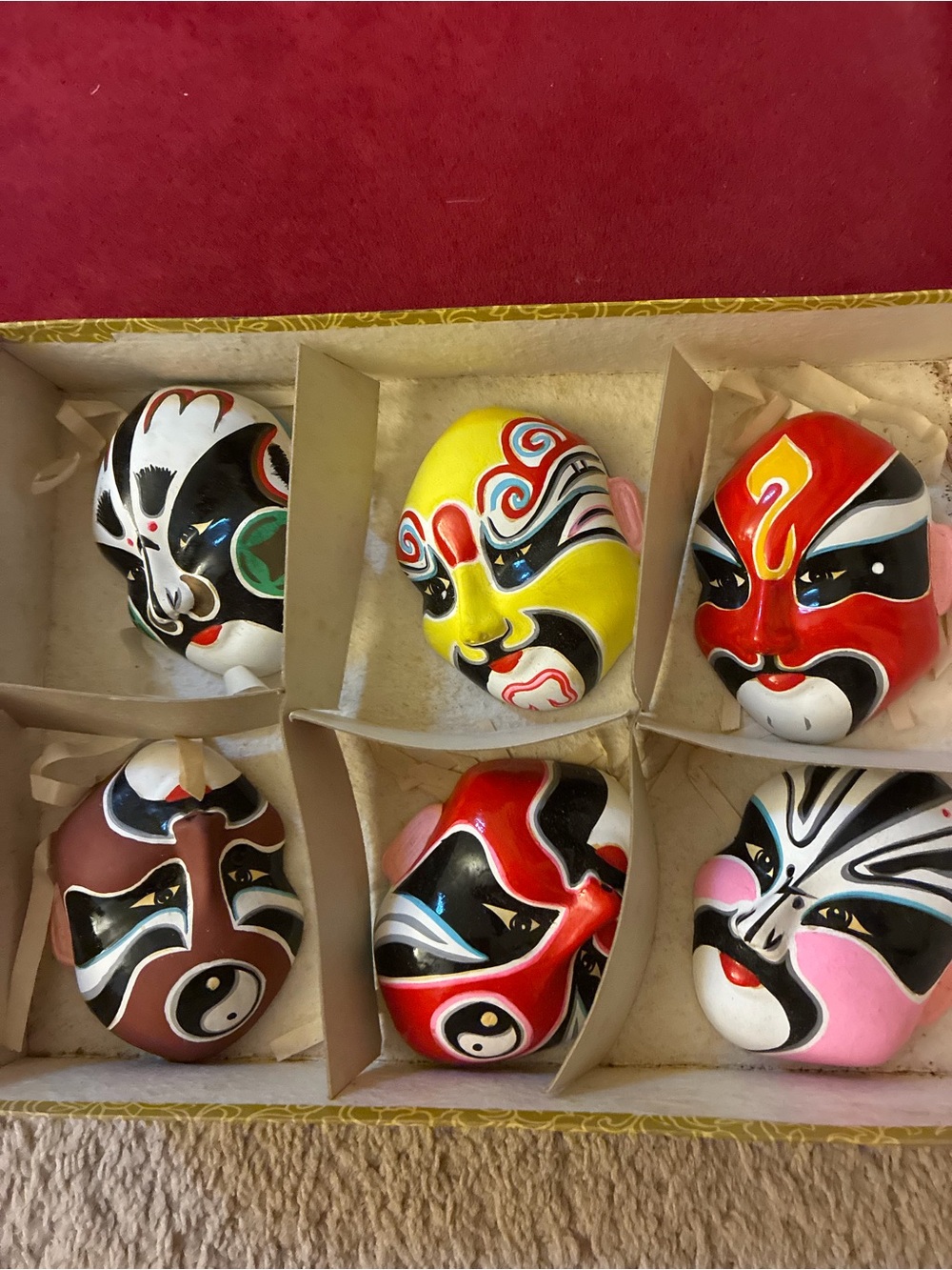 Miniature Hand-painted Chinese Opera Wall Masks